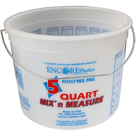 ENCORE Plastic Paint Mix & Measure Bucket Lid, 5 qt 05166